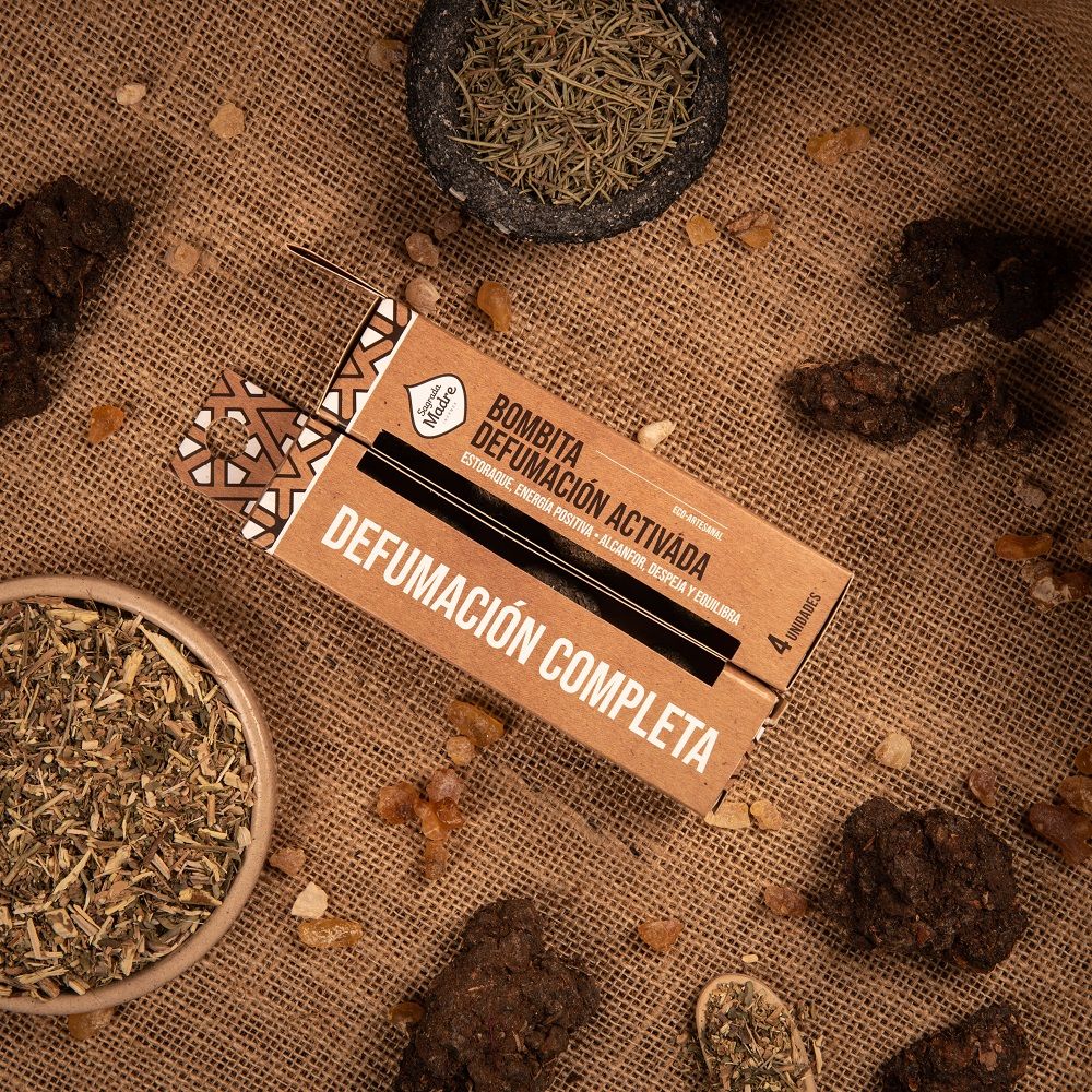 *Pulizia Completa* 4 Bombitas Smudge 100% Biologiche alle Erbe Naturali - Sagrada Madre