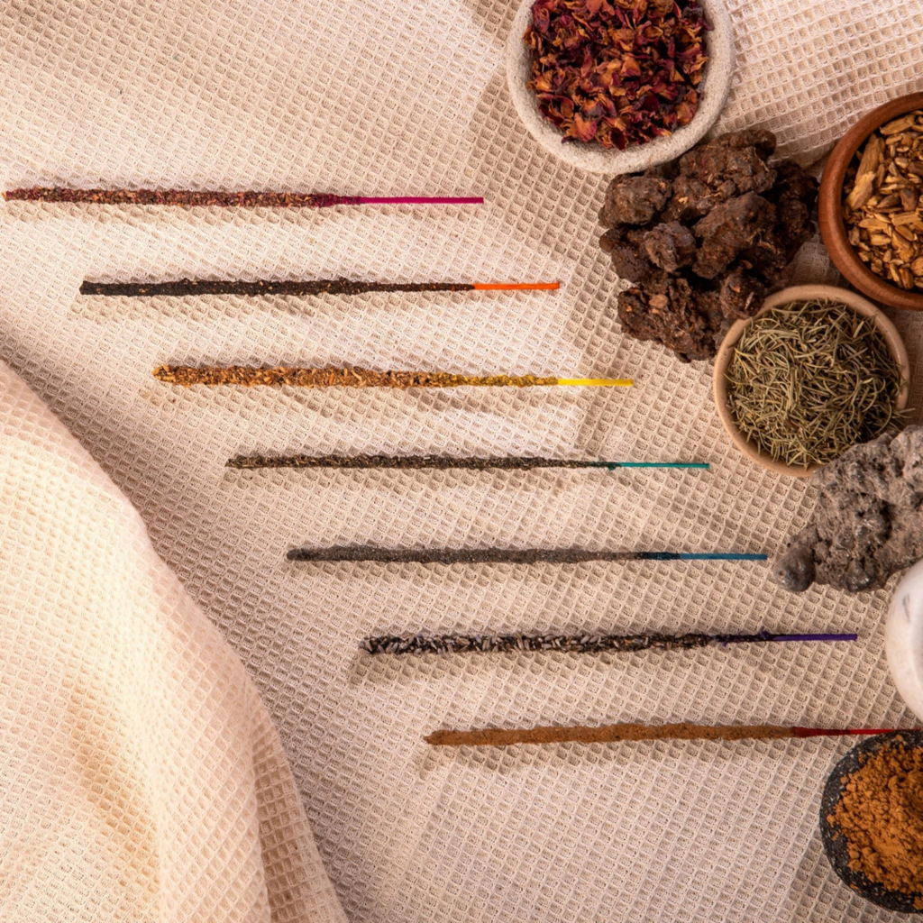 Rituale di Riequilibro dei 7 Chakra - Stick Siete Chakras - Incenso di erbe fatto a mano in Argentina - Sagrada Madre