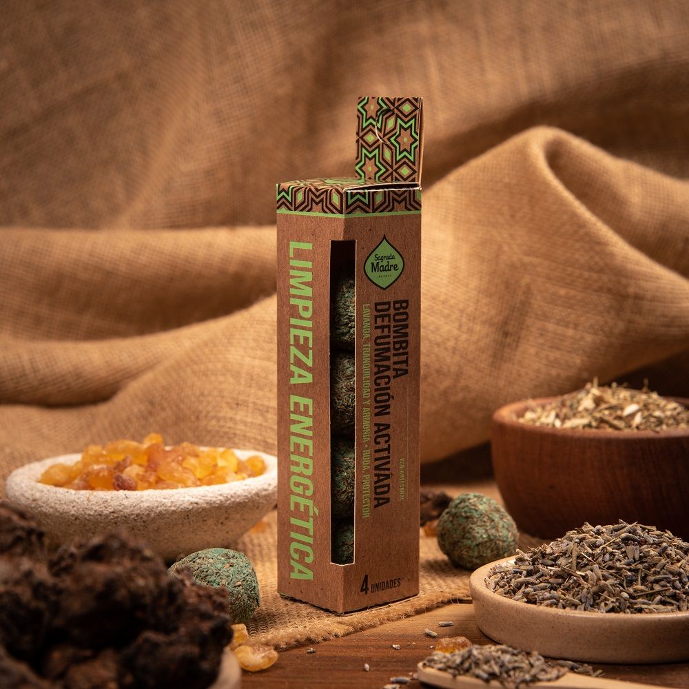 *Pulizia Energetica* 4 Bombitas Smudge 100% Biologiche alle Erbe Naturali - Sagrada Madre