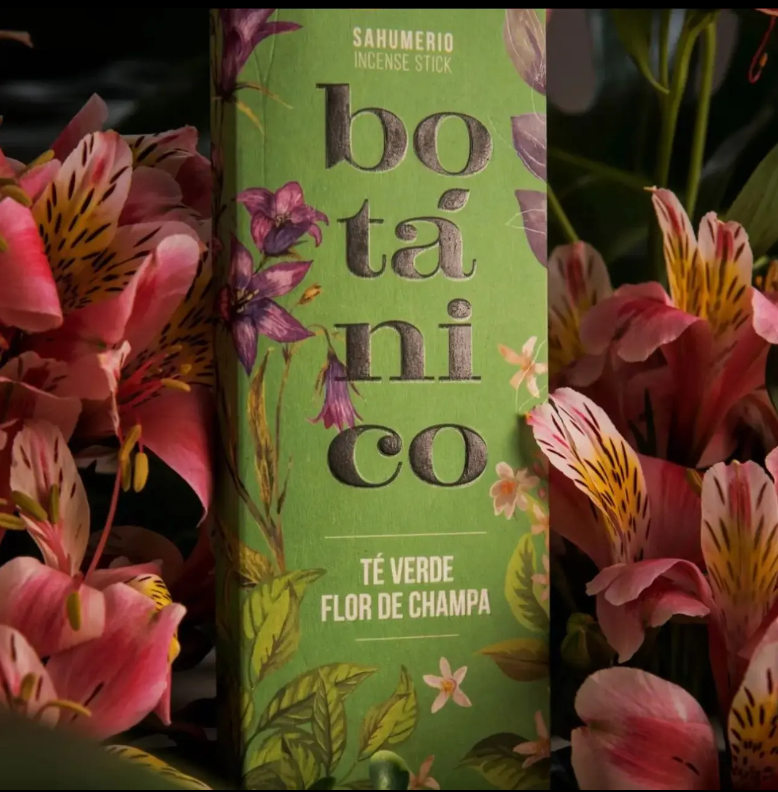 *Tè Verde e Fiori di Champa* Incenso Botanico fatto a mano a Base di Frutta - Naturale ed Ecologico al 100% Sagrada Madre