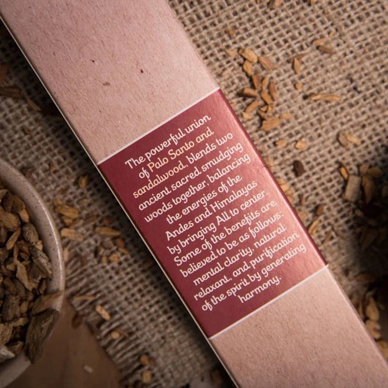 *Palo Santo con Sandalo* Incenso Naturale 100% Sostenibile ed Ecologico Sagrada Madre