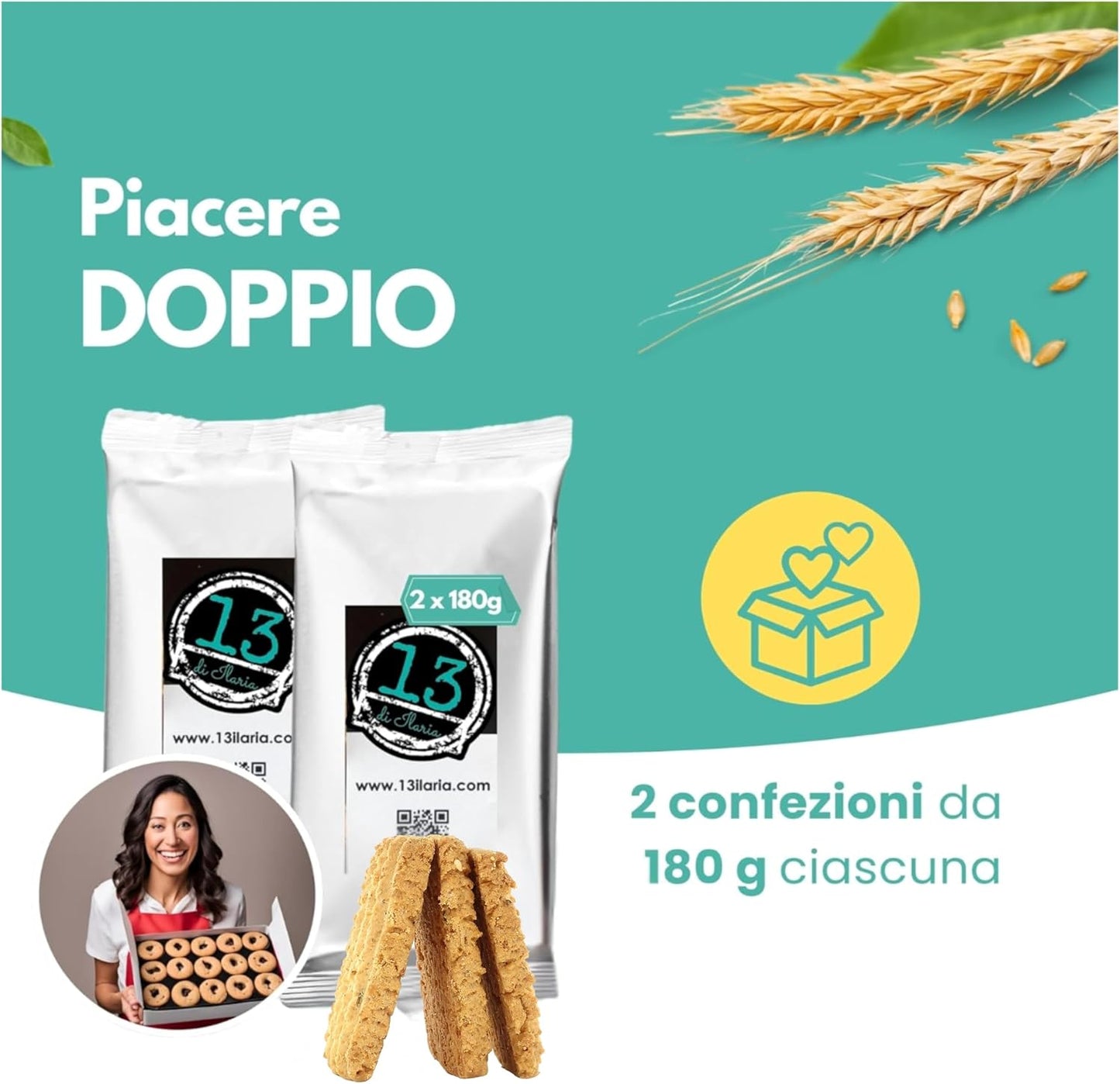 Biscotti Artigianali ai 9 Cereali 150 g | Frolla con Burro | Made in Italy