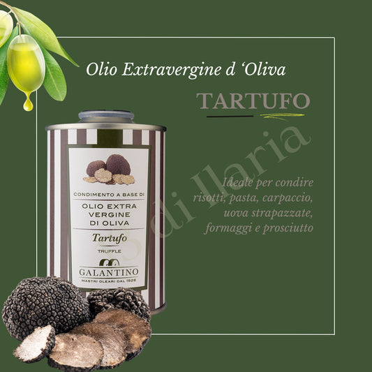 Olio al Tartufo Nero 100% Naturale 250 ml | EVO artigianale italiano, aroma intenso e raffinato per pasta, risotti e carni