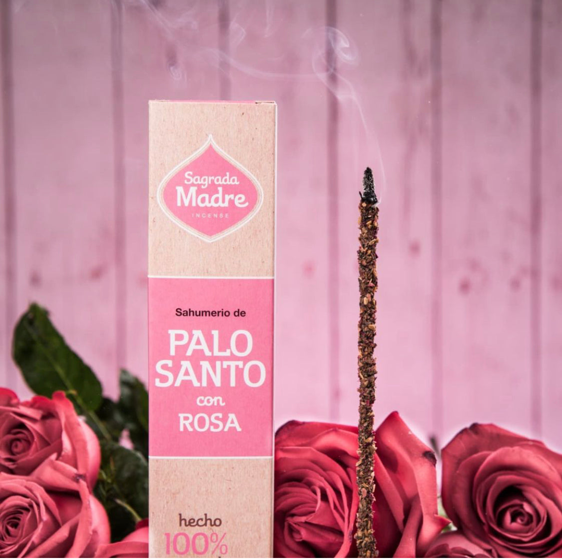 *Palo Santo con Rosa* Incenso Naturale 100% Sostenibile ed Ecologico Sagrada Madre
