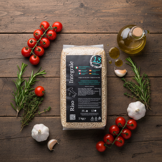 Riso Carnaroli Integrale Italiano 1 kg | Perfetto per Zuppe e Risotti Sani e Gustosi