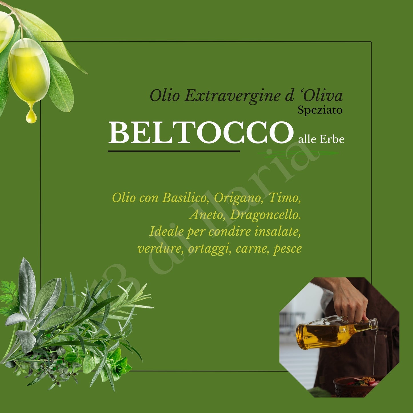 mignon Set 5 Oli EVO Aromatizzati 100ml | Peperoncino, Basilico, Limone, Affiorato, Beltocco | Olio Extravergine di Oliva Pugliese (Copia)
