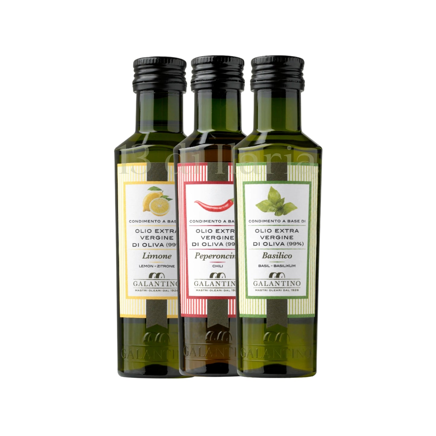 Tris Oli Aromatizzati 100ml – Peperoncino, Basilico, Limone | Olio EVO Pugliese 100% Italiano