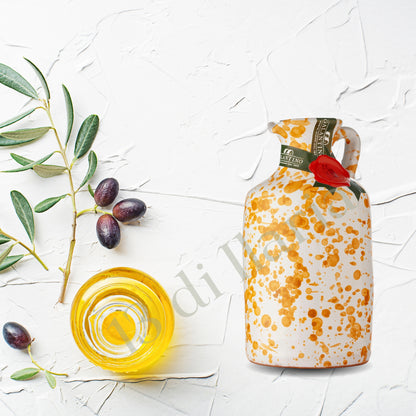 Olio Extra Vergine Fruttato Medio Intenso in Orcio di Ceramica da 250 ml, 100% naturale e artigianale italiano