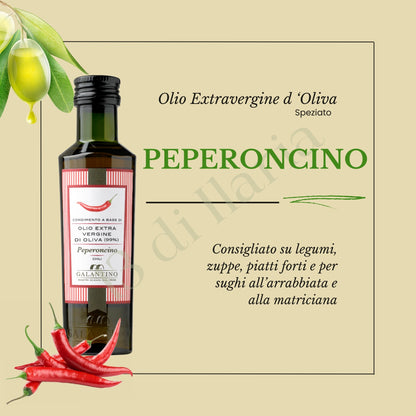 Set 5 Oli EVO Aromatizzati 100ml | Peperoncino, Basilico, Limone, Affiorato, Beltocco | Olio Extravergine di Oliva Pugliese