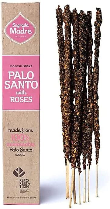 *Palo Santo con Rosa* Incenso Naturale 100% Sostenibile ed Ecologico Sagrada Madre