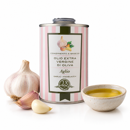 Aceite de Oliva Virgen Extra al Ajo 250 ml | 100 % Italiano y Natural