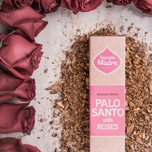 *Palo Santo con Rosa* Incenso Naturale 100% Sostenibile ed Ecologico Sagrada Madre