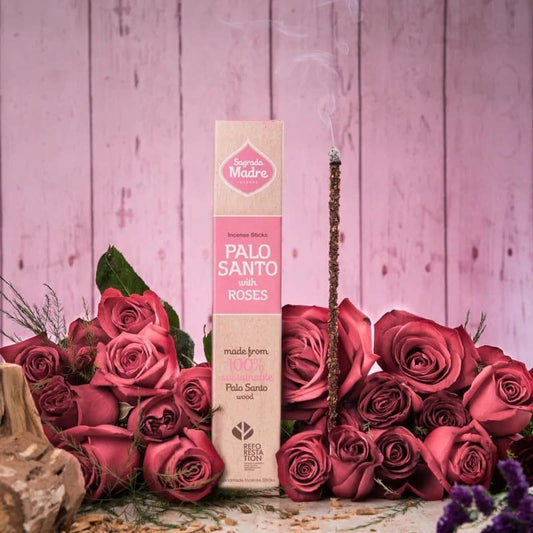 *Palo Santo con Rosa* Incenso Naturale 100% Sostenibile ed Ecologico Sagrada Madre