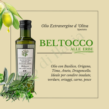Set 5 Oli EVO Aromatizzati 100ml | Peperoncino, Basilico, Limone, Affiorato, Beltocco | Olio Extravergine di Oliva Pugliese