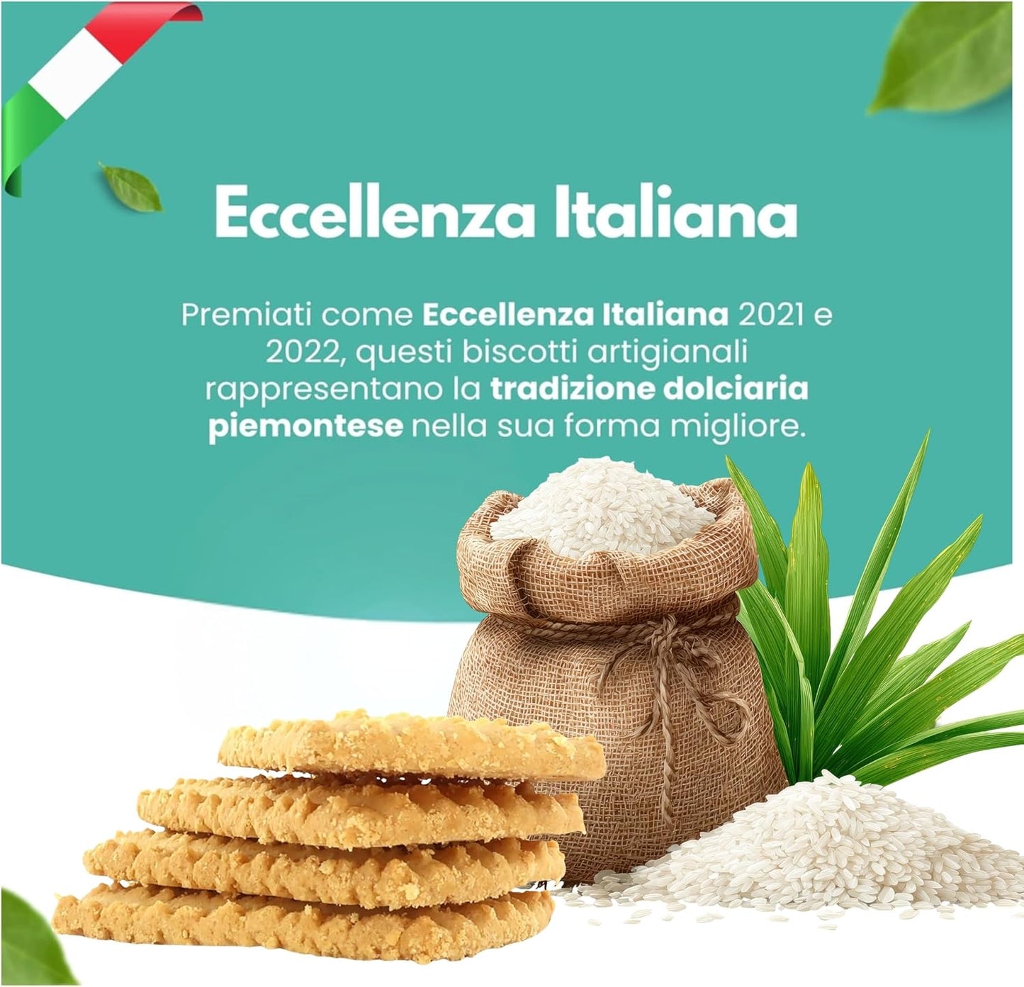 Biscotti al Riso 150 g | Frolla Artigianale con Farina di Riso di Vercelli