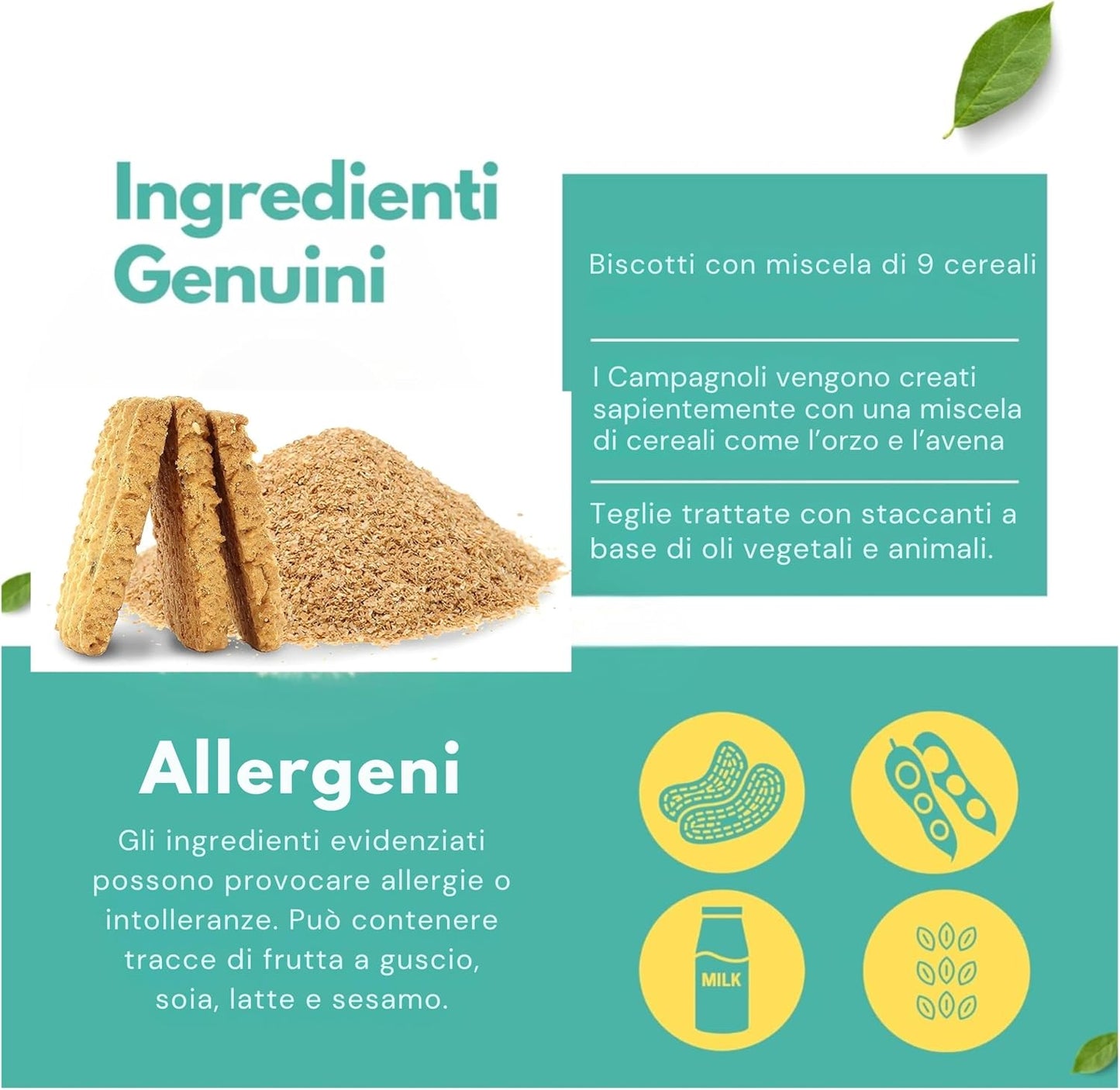 Biscotti Artigianali ai 9 Cereali 150 g | Frolla con Burro | Made in Italy