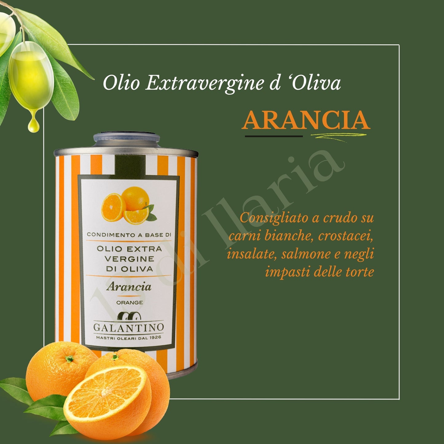 Olio all’Arancia 100% Naturale 250 ml – EVO artigianale italiano, aroma agrumato per insalate, pesce e dessert