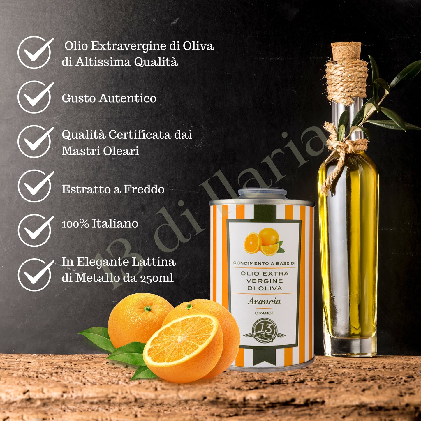 Olio all’Arancia 100% Naturale 250 ml – EVO artigianale italiano, aroma agrumato per insalate, pesce e dessert