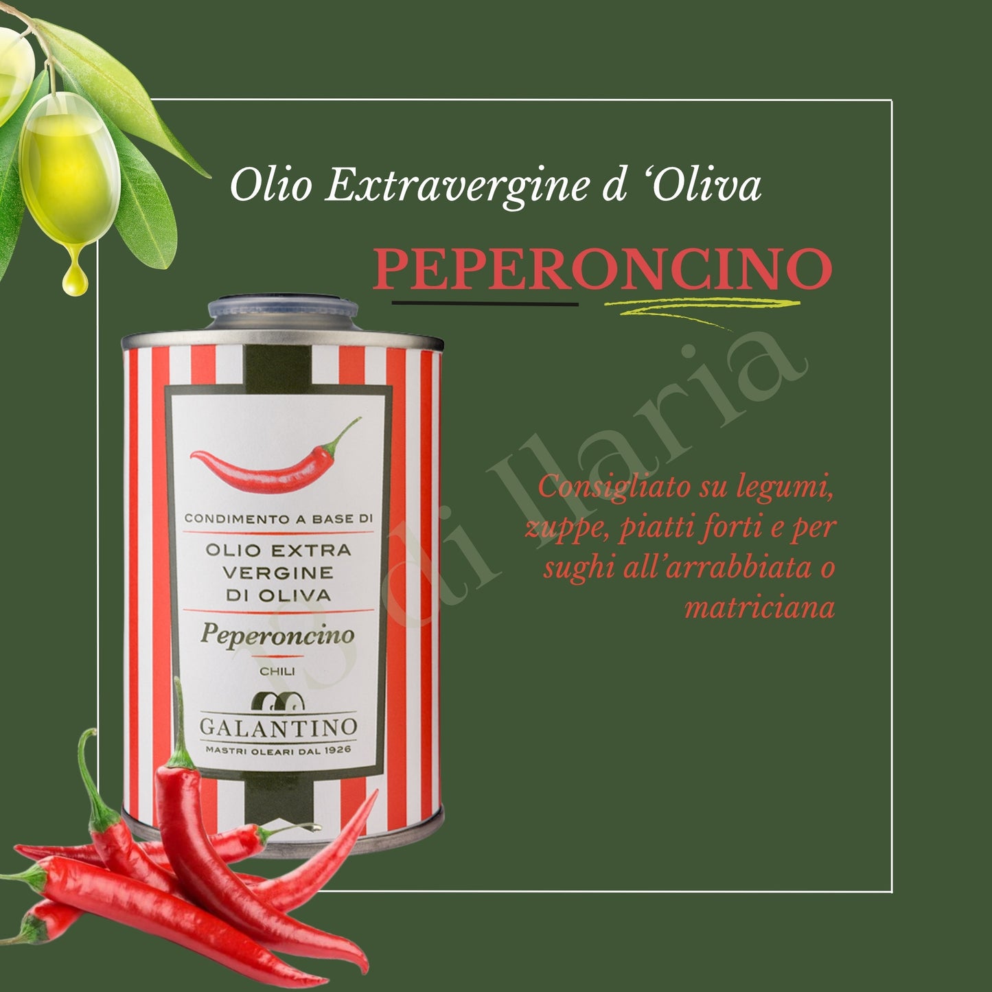 Olio al Peperoncino 100% Naturale 250 ml | EVO artigianale italiano, aroma piccante e speziato per pasta, carne e pizza