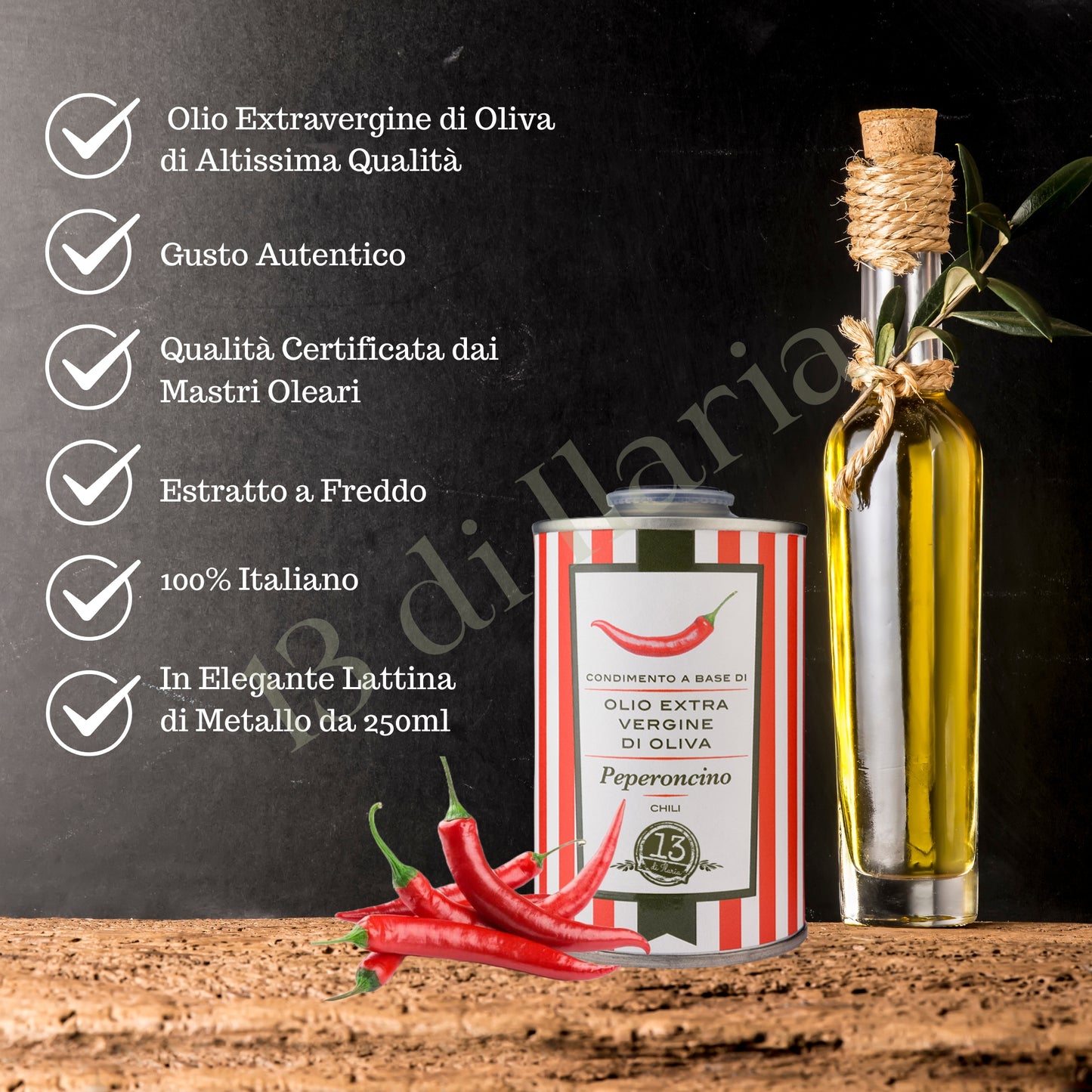 Olio EVO al Peperoncino 250ml | Condimento Piccante Italiano