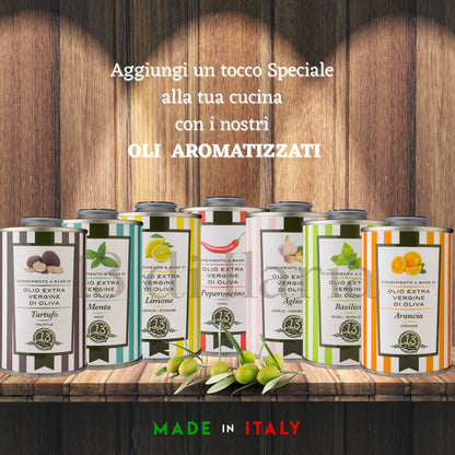 Huile d'olive extra vierge 100 % naturelle, fruitée et intense, 250 ml | Huile d'olive extra vierge artisanale italienne, arôme puissant et affirmé, idéale pour les viandes, les légumes grillés et les bruschettas.