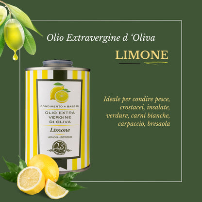 3 Cans of Light Extra Virgin Olive Oil 250 ml | Lemon &amp; Mint, 100% Natural Italian Artisan EVO