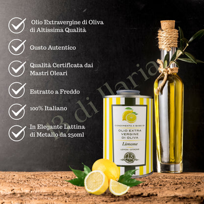 3 Cans of Light Extra Virgin Olive Oil 250 ml | Lemon &amp; Mint, 100% Natural Italian Artisan EVO