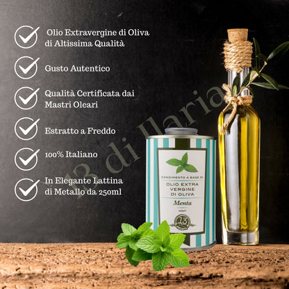 3 Cans of Light Extra Virgin Olive Oil 250 ml | Lemon &amp; Mint, 100% Natural Italian Artisan EVO