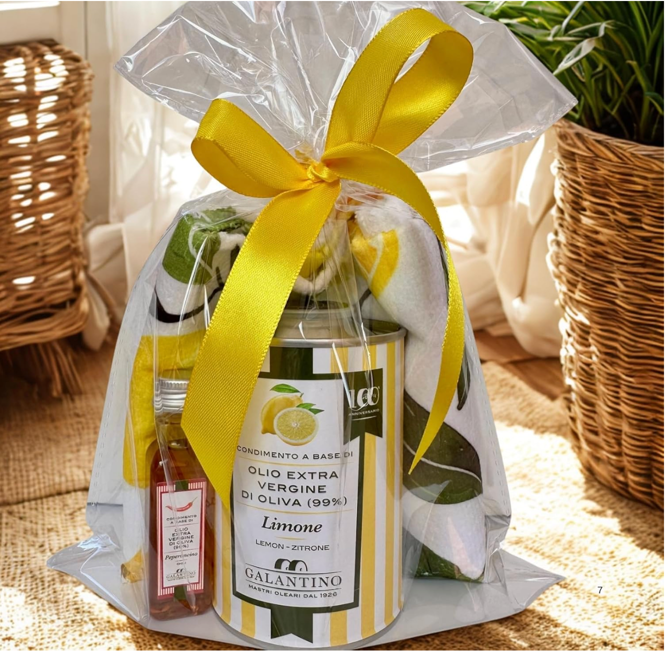 Olio Extravergine di Oliva 250ml Lattina + Bottiglietta 20ml Omaggio con Asciugamano | Idea Regalo Gourmet Made in Italy