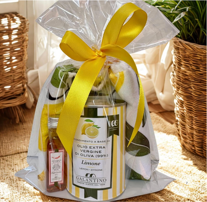 Olio Extravergine di Oliva 250ml Lattina + Bottiglietta 20ml Omaggio con Asciugamano | Idea Regalo Gourmet Made in Italy
