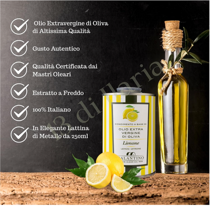 Olio Extravergine di Oliva 250ml Lattina + Bottiglietta 20ml Omaggio con Asciugamano | Idea Regalo Gourmet Made in Italy