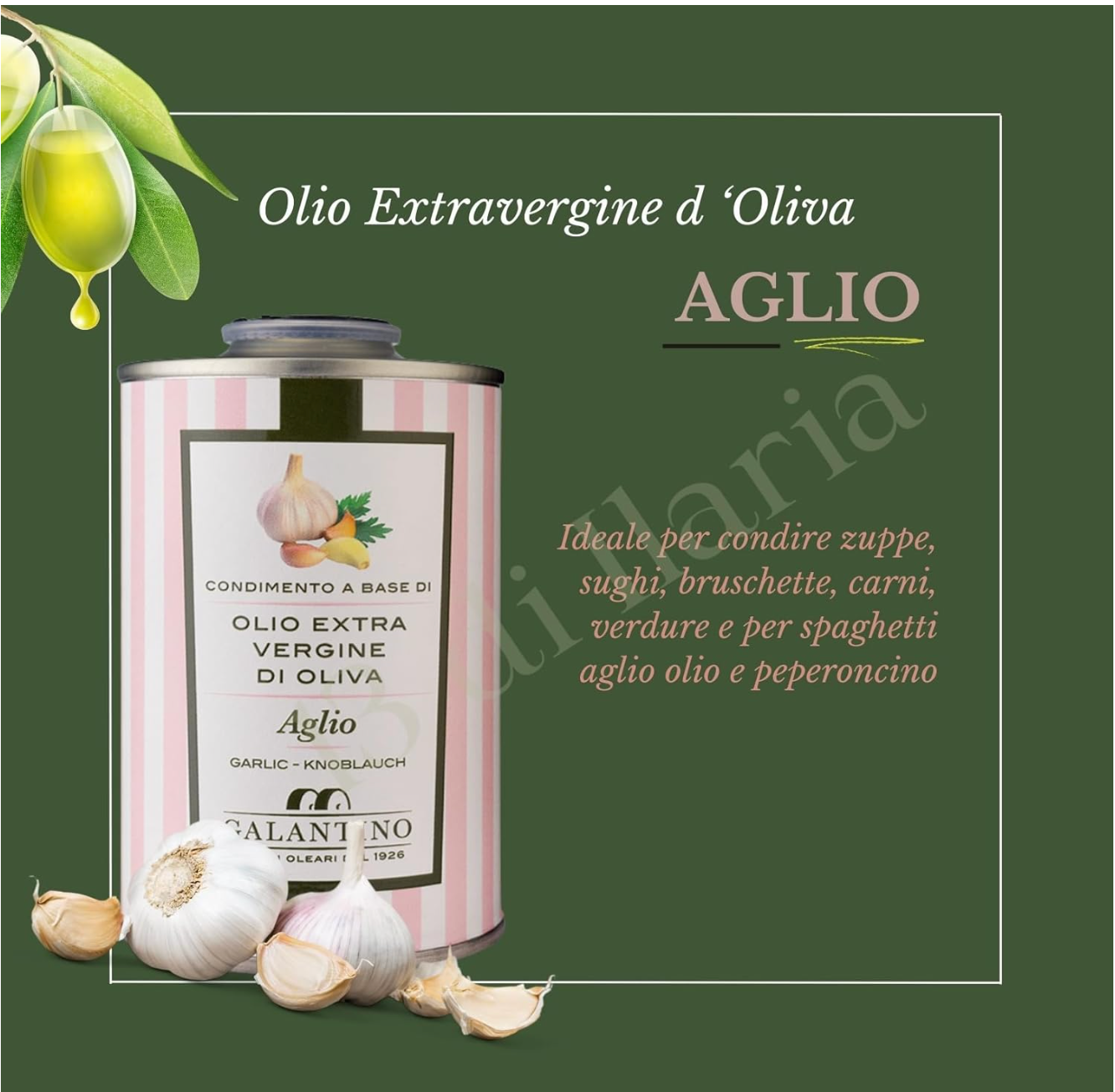 Olio Extravergine di Oliva 250ml Lattina + Bottiglietta 20ml Omaggio con Asciugamano | Idea Regalo Gourmet Made in Italy