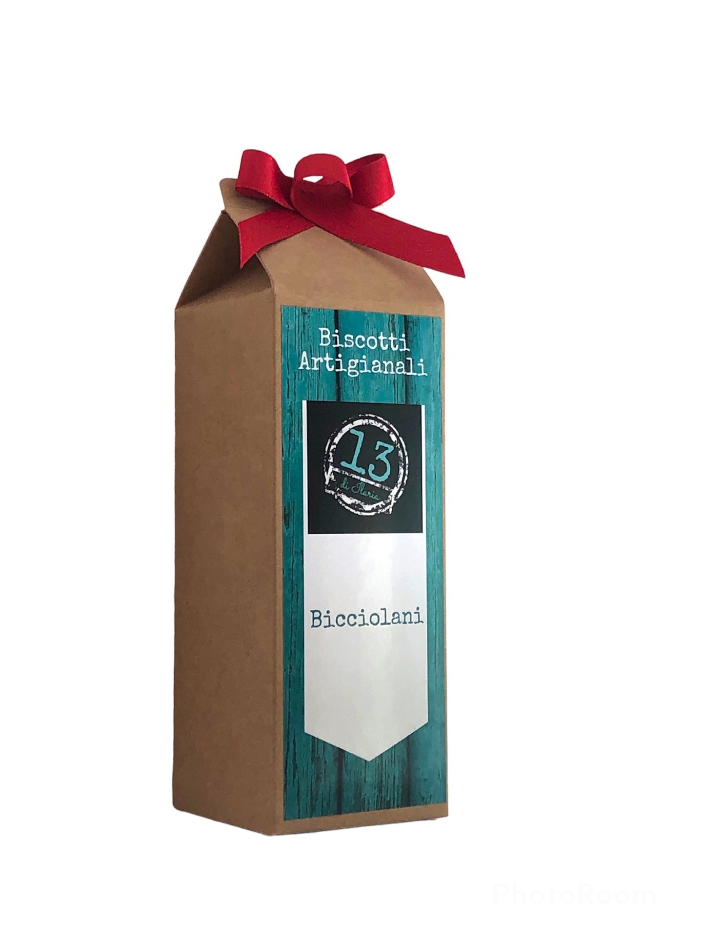 Idea Regalo per Natale - Confezione Contenente un pacco di Biscotti Artigianali (in 4 varianti) prodotti da Biscottificio Piemontese